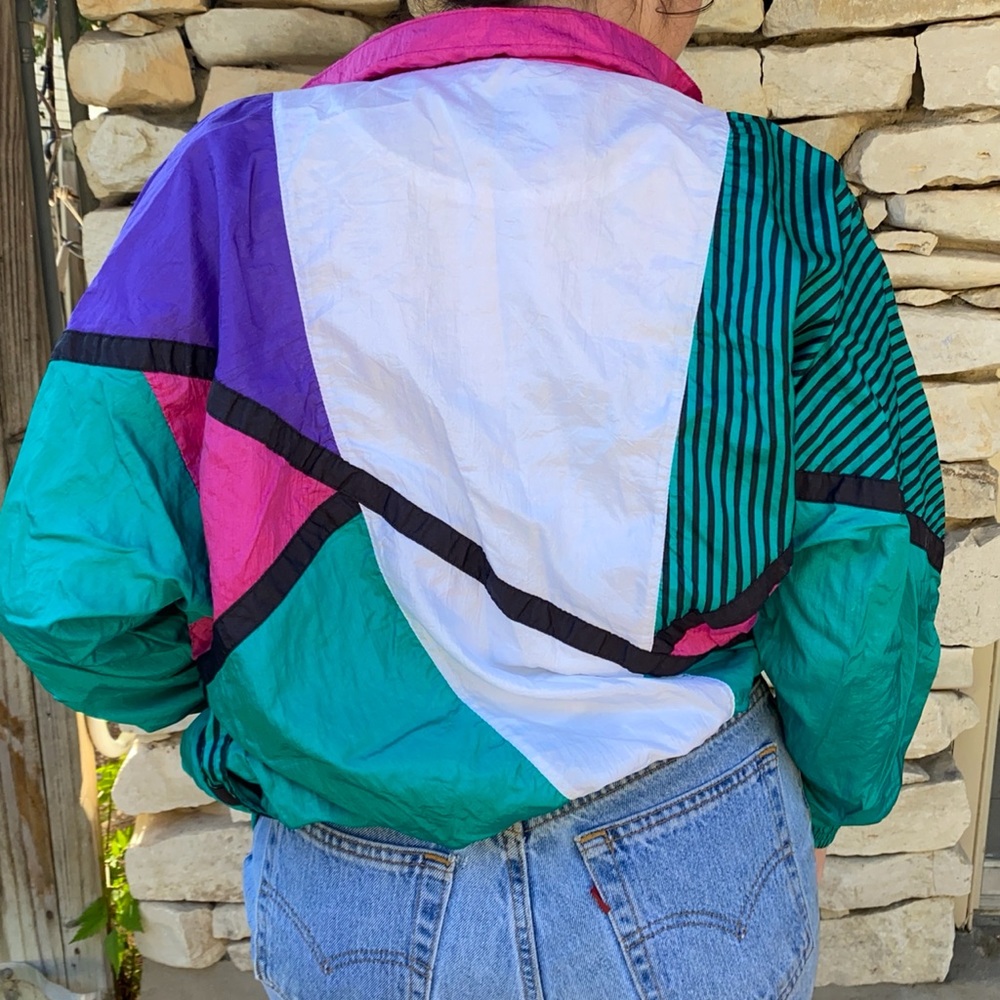 Casual Isle 90’s COLOR BLOCK Vintage Jacket - Picture 5 of 6